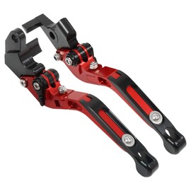 WORLDMOTOP Motorcycle Foldable Brake Clutch Levers Adjustable Aluminum Handlebar Lever Replacement for Honda CB750 XL750 TransAlp 2023 2024 2025 (red)