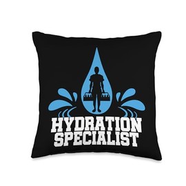 Hydration Specialist Team Manager Waterboy Specialist Team Manager Football Hydrated Waterboy Throw Pillow, 16x16, Multicolor