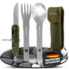 Outdoor German Army Cutlery Stainless Steel Camping Cutlery Set 5