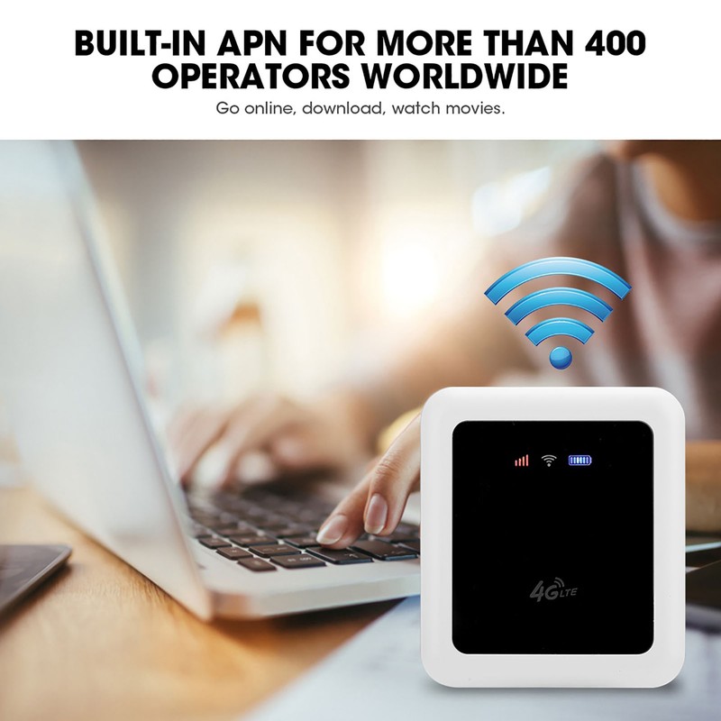 Wireless WiFi Router Mini Portable Router Universal NonSIMCard White 4g