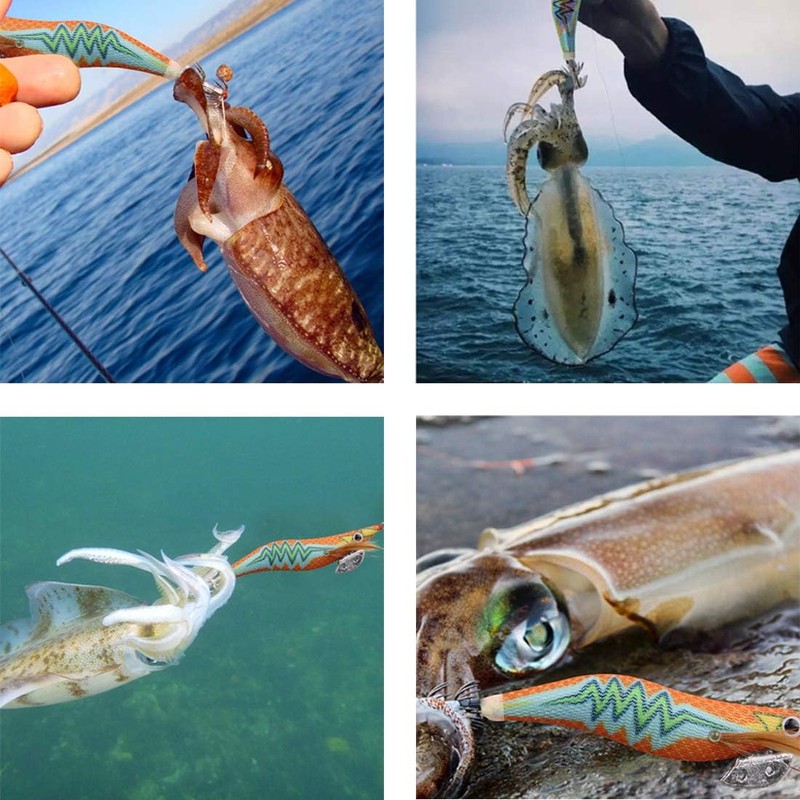 Luminous Squid Jig Hooks - Hard Shrimp Lure Fake Prawn