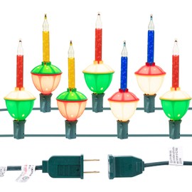 Brightown Multicolor Christmas Bubble Lights with 7 Clear Bulbs, UL Listed for Holiday Christmas Celebrations Lighting, Green Wire