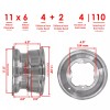 Caltric Front Wheel Rim For Yamaha Warrior 350 YFM350 1987-2004