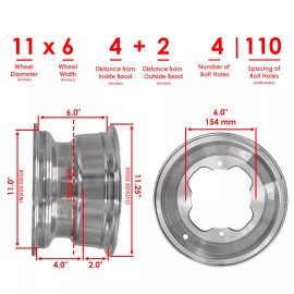 Caltric Front Wheel Rim For Yamaha Warrior 350 YFM350 1987-2004