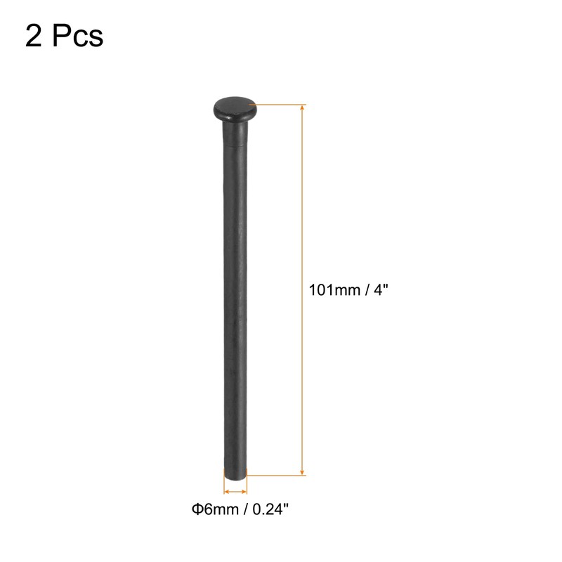 MECCANIXITY 2pcs 4 Inch Door Hinge Pins, Removable Brushed Door