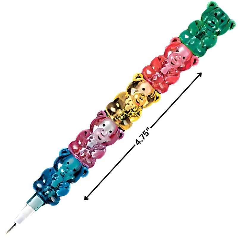 Fun Express Plastic Stackable Bear Pencils, Stacking Point Pencils, 5