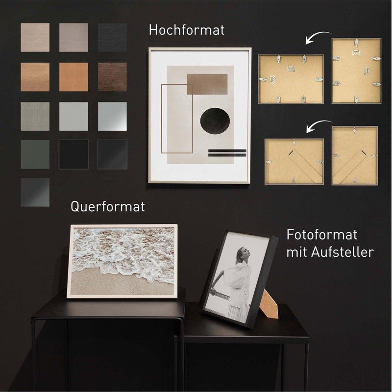 nielsen Alpha Aluminium Picture Frame, 15 x 20 cm, Grey