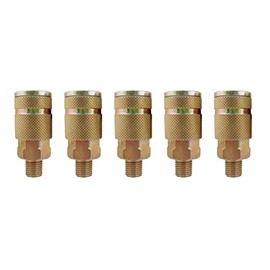 TOPRING 25.982 MAXQUIK Quick-Connect Coupler, 3/8 TRUFLATE Plug Profile, 1/2(M) NPT Inlet, Pack of 5. Series 25