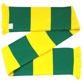 Norwich Fans Green and Yellow Traditional Bar Scarf