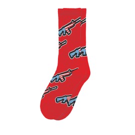 Sillies Socks Red White And Blue 2nd Amendment Socks - Funny Novelty Unisex Sock Set, Woven Art, Fun Unique Patterns