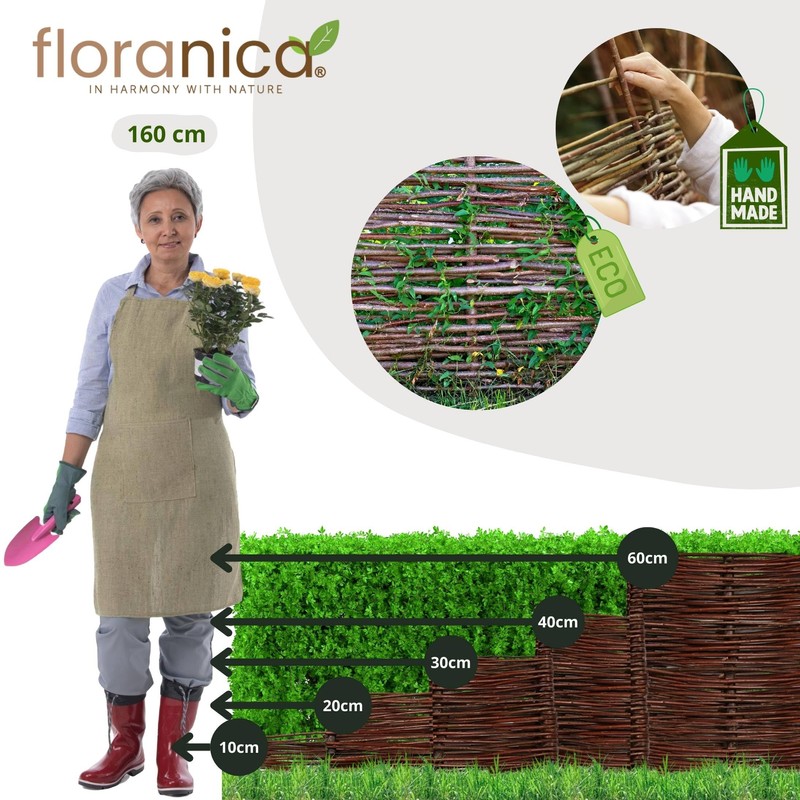 Floranica Willow Flower Bed Edging, Fence in 25 Sizes, Lawn