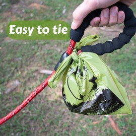 YORJA Tie Handles Dog Poop Bags, 280 Pet Waste Bags, Thick and Strong 100% Leak-Proof Easy Tie Up Doggy Bags