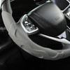 West Llama 3PCS Leather Auto Steering Wheel Cover, Snap on