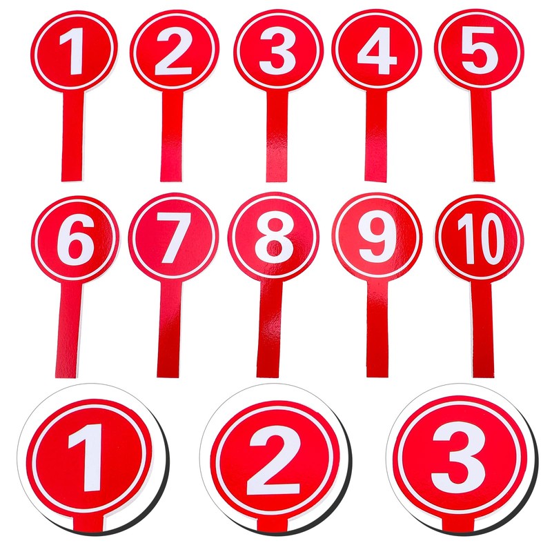 LALAFINA 10pcs Score Paddles for Party Handheld Number Paddles Scoreboard