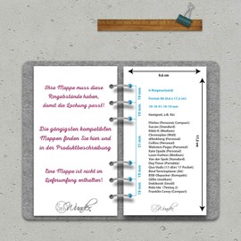 SinnWunder® Habit Tracker Lists for Sleep and Mood - Fits 6 Ring Personal Planner