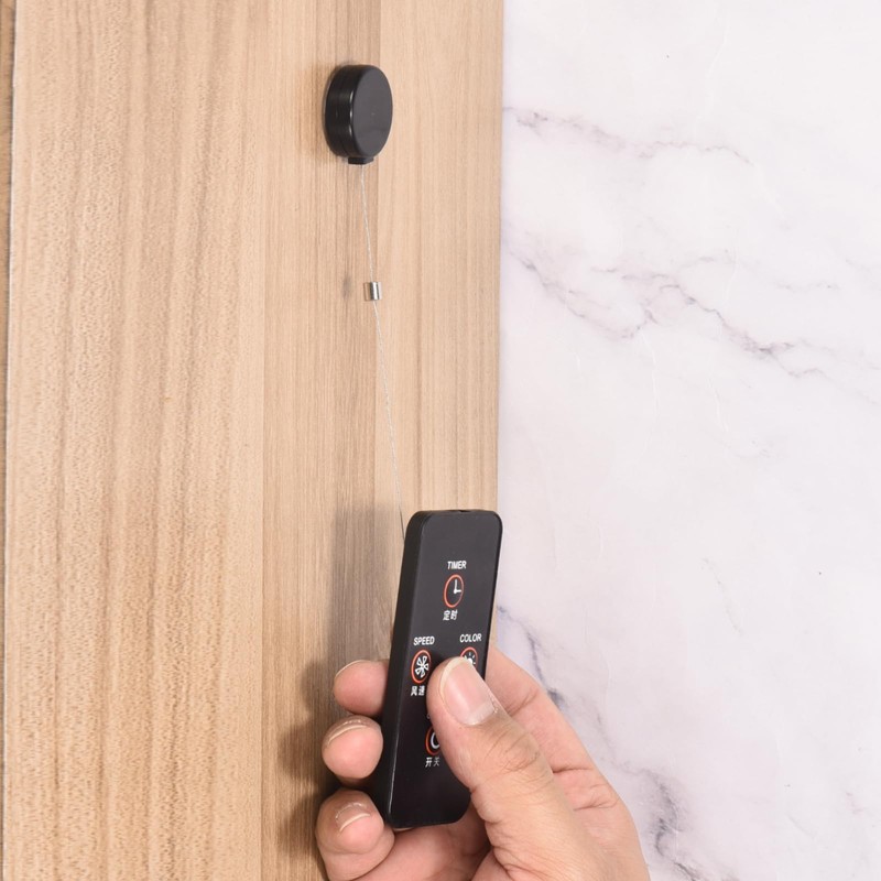 MECCANIXITY 3.3ft Retractable Cable Lock with Latch Remote Control Security