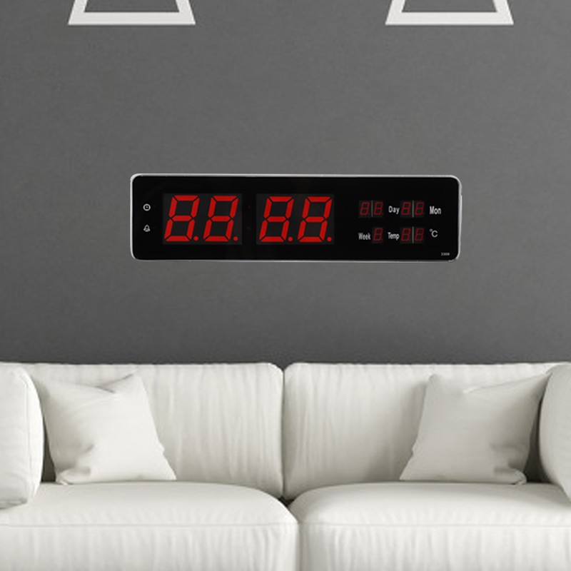 LED Large Perpetual Calendar Digit Desk Wall Clock for Bedroom