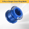 sourcing map 5pcs Single Chain Ring Bolts M8 Aluminum Alloy