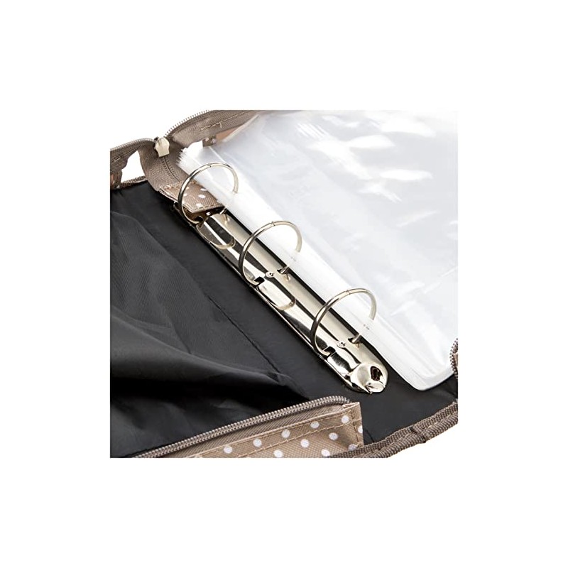 Artemio Kit with Clear Stamp Storage Binder, Fabric, Plastic, brown,