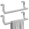 2 Pack Over Cabinet Towel Holder, Brushed Dish Towel Rack