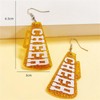 Dreuyet Glitter CHEER Megaphone Earrings for Women Lightweight Cheerleader Acrylic