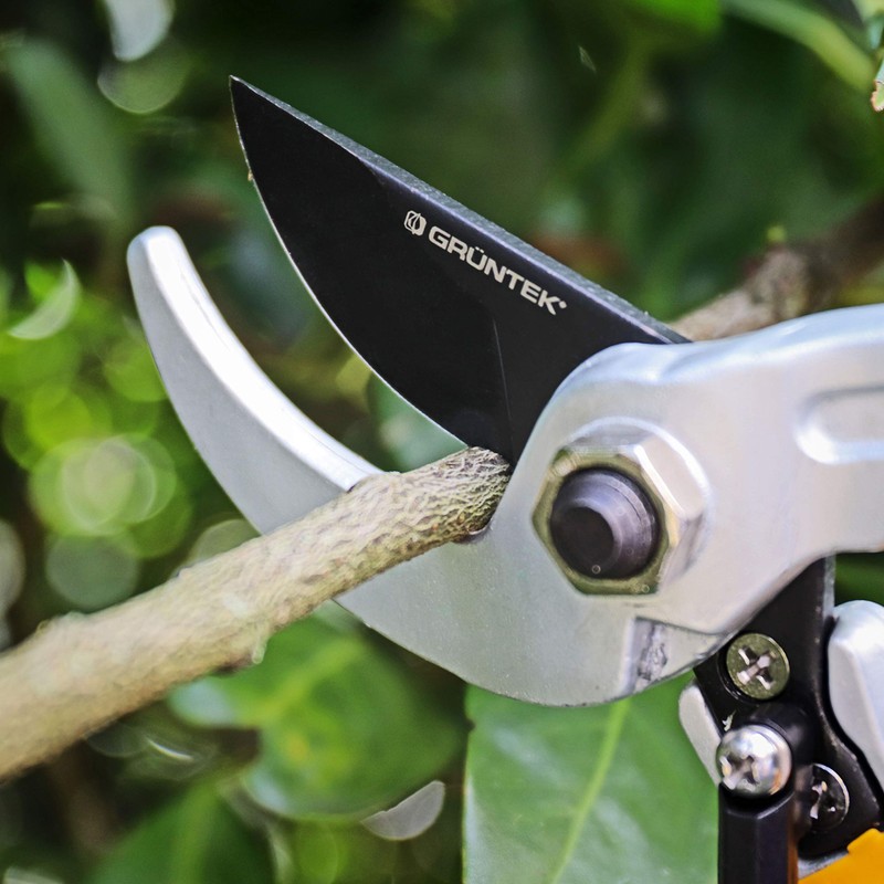 GRÜNTEK Raven 200mm Professional Anvil Secateurs - Japanese SK5 Blade,