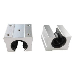 Mssoomm 2 Pcs SBR20UU SBR20 UU 20mm Linear Bearing Motion Pillow Slide Block for 20mm Linear Guide Rail, Aluminum CNC Router Parts