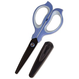 プラス はさみ フィットカットイージーグリップ フッ素 SC-165SF ブルー ベタつかない 34-383