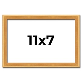 Poster Palooza 11x7 Frame Olde Gold Solid Wood Picture Frame | 0.75 Inch Moulding Width | Includes UV Acrylic Plexiglass, Foam Board Backing & Hanging Hardware