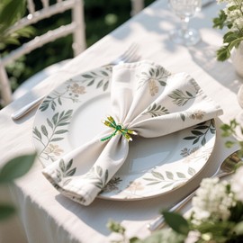 Davifina Gold Napkin Rings Set of 6,Dragonfly Napkin Rings,Green Rhinestone Napkin Ring Holders for Wedding,Rustic Napkin Buckles,Fall Farmhouse Serviette Rings for Garden Parties Dining Table Decor