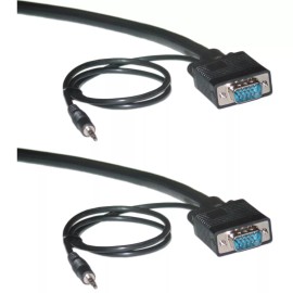 WholesaleCables 15ft Shielded SVGA Cable with 3.5mm Audio, Double Shielded  10H1-29115