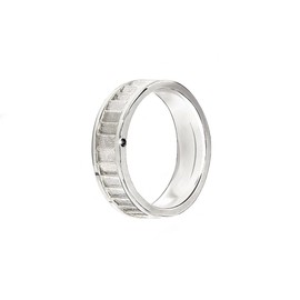 Lucchetta - Men's Ring with Black Diamond Made of Real Silver - Size 17 to 30 - Aviation | Genuine Sterling Silver | Silver Ring Men Boys | Made in Italy, Acciaio inossidabile