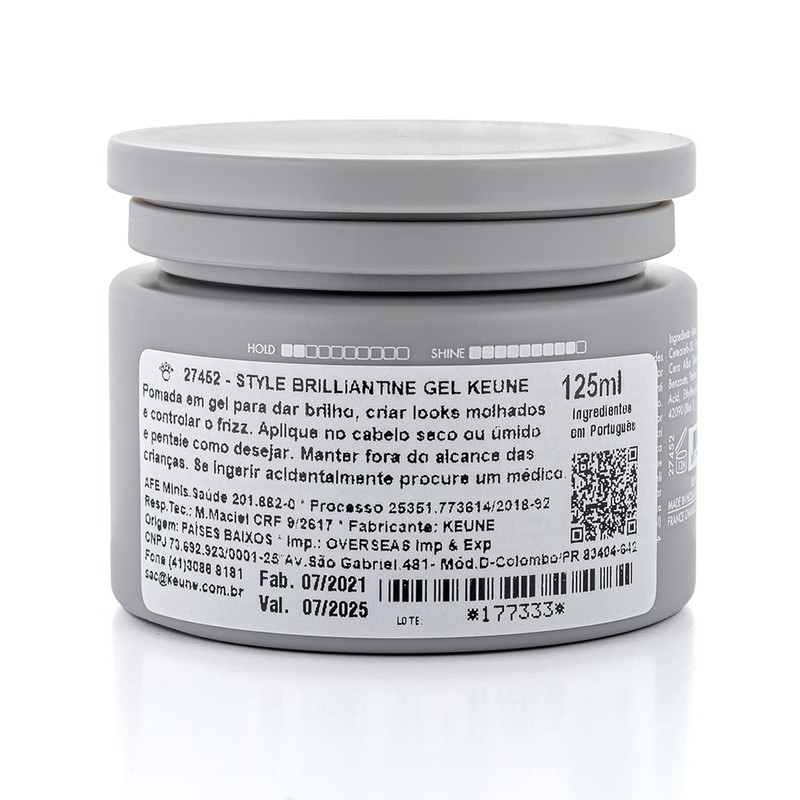 Keune Style Brilliantine Gel 125 ml Gel Paste