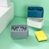 Dish Soap Dispenser and Sponge Holder for Kitchen, Detachable Liquid