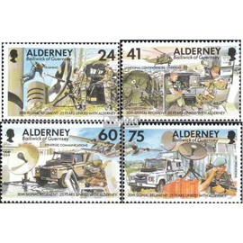 united kingdom - Alderney 90-93 (complete.issue.) unmounted mint/never hinged ** MNH 1996 telecommunications regiment (Stamps for collectors) Military/Knight