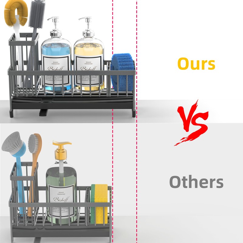 Moforoco Extra Large Sponge Holder for Kitchen Sink Organizer Caddy,