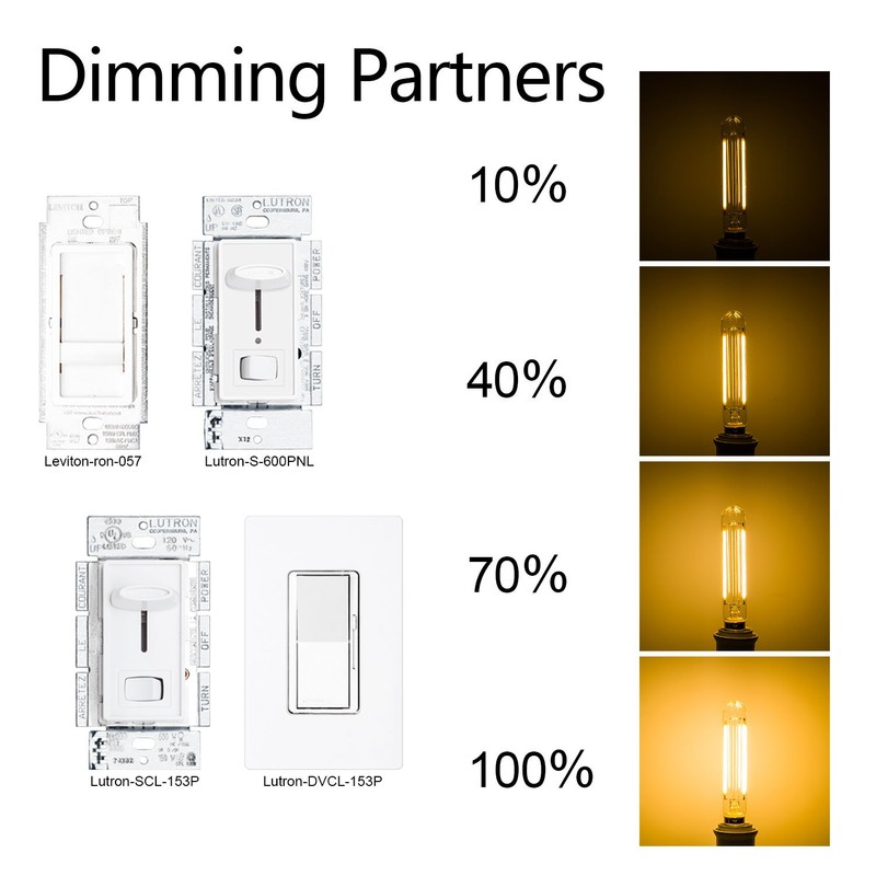 Rayhoo E12 Dimmable LED Candelabra Light Bulbs 4W 110V Edison