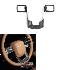 FUEISOF For Hyundai Santa Fe MX5 Car Steering Wheel Button Steering Wheel Cover (Carbon Fibre Black)