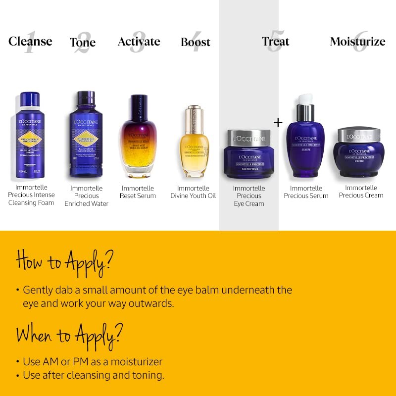 L'Occitane Immortelle Precious Eye Balm , 0.5 Fl Oz