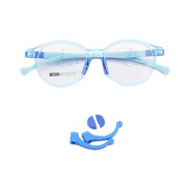 QYAJS Glasses Frame Children Optical TR90 Flexible Bendable One-piece Safe Eyeglasses Girls Boy（Blue