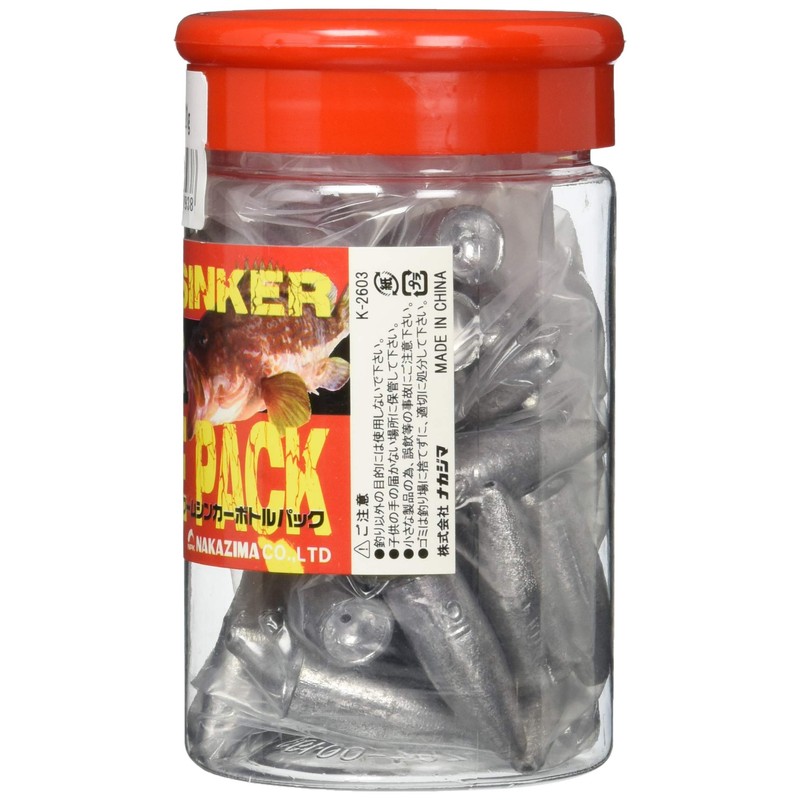 Nakazima Worm Sinker Bottle Pack, 0.7 oz (21 g) No.