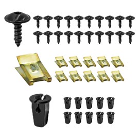 20 Screws, 10 Iron Sheets And 10 Plastic Buckles, Auto Parts, Screw Fixing, Used For Wings, Decorative Panels, Bumpers.