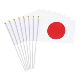 20 Pack Small Japan Flags on Stick Mini Handheld Japanese Flag for Parades, Independence Day and Patriotic Events 5x8 Inch Durable Weather-Resistant Flags with 12 Inch Sticks(Japan)