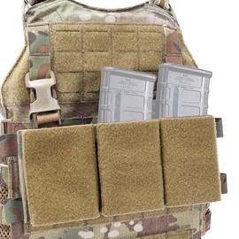 SINAIRSOFT Tactical Triple Magazine Pouch Hook Loop Panel for 7.62 Mag Pouches Tactical Placard Airsoft Chest rig Accesories
