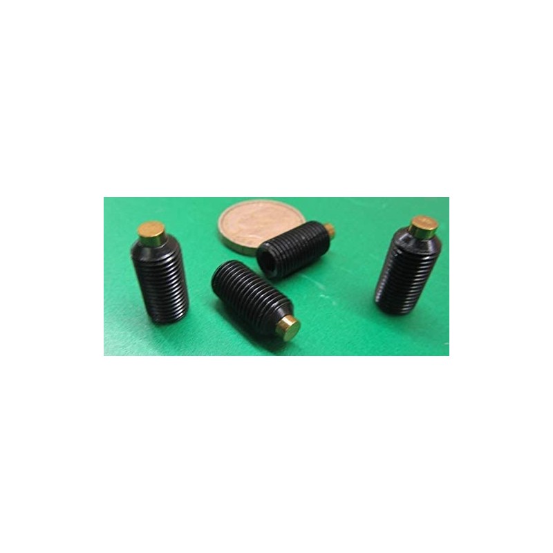 Black Oxide Steel Brass Tip Set Screw 3/8"-24 x .750"