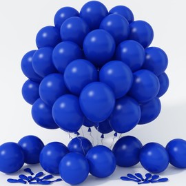Jobkoo 100 Pack Dark Blue Balloons - 12 Inch Royal Blue Latex Helium Party Balloons for Boys Birthday, Wedding, Baby Shower, Graduation