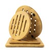 Efbock Bamboo Trivet, Home Kitchen Bamboo Hot Pads Trivet, Heat