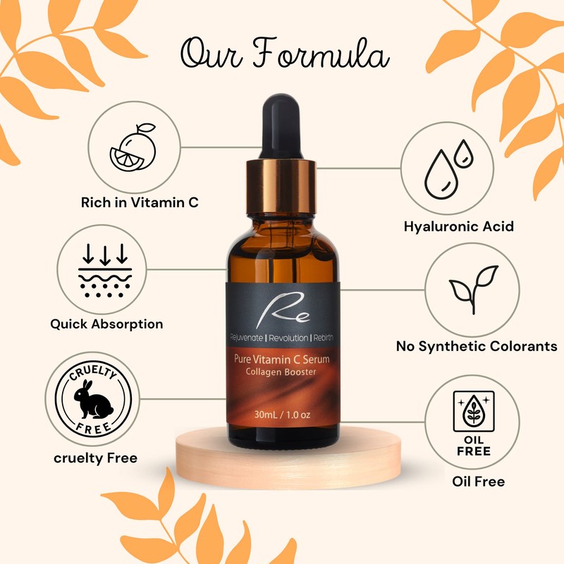 Re Regarding Skin Vitamin C Serum Collagen Booster with Hyaluronic