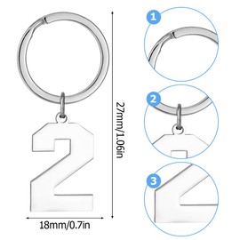 YAPKOLV 10 PCS 0–9 Schlüsselanhänger mit Glückszahl & Startnummer, ideal für Schlüssel-Organizer, Geschenk, Freund, DIY