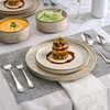 LIANYU Plates and Bowls Dinnerware Sets, 12 Piece Stoneware Dishware